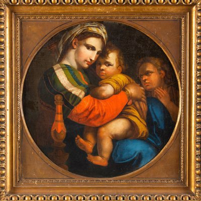 After Raffaello Santi, Madonna Della Sedia, 19th Century, Framed-ABO-1440488