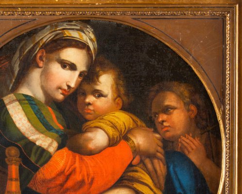 After Raffaello Santi, Madonna Della Sedia, 19th Century, Framed-ABO-1440488