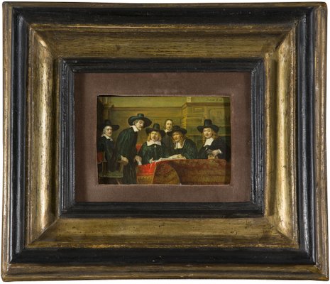 After Rembrandt, Figurative Scenes, 1890s, Oil Paintings, Framed, Set of 2-MAX-1769596