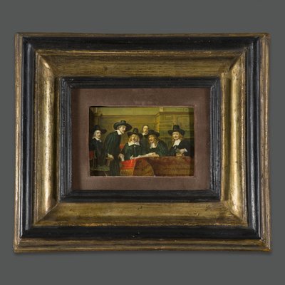 After Rembrandt, Figurative Scenes, 1890s, Oil Paintings, Framed, Set of 2-MAX-1769596