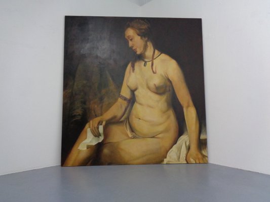 After Rembrandt, Fred Neumann, Bathsheba, Hamburg, 1990s, Oil on Canvas-RDW-1177307