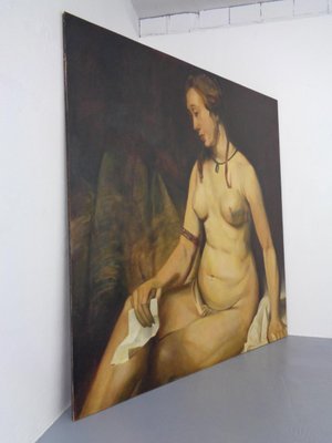 After Rembrandt, Fred Neumann, Bathsheba, Hamburg, 1990s, Oil on Canvas-RDW-1177307