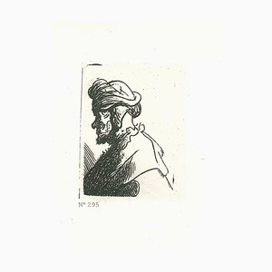 After Rembrandt, Man in Hat with Earflaps, Etching, 19th Century-ZCI-1405719