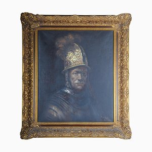 After Rembrandt van Rijn, The Man in the Gold Helmet, Oil Painting, Framed-FLW-1402032