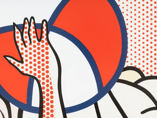 After Roy Lichtenstein, Nudes with Beach Ball, Color Print on Thick Paper-GPP-1248840