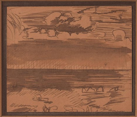 After Salvador Dalí, Landscape Scene, 20th-Century, Ink on Paper-AOI-1318382