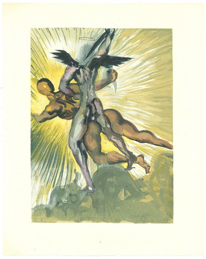 After Salvador Dalì, The Guardians of the Valley, Woodcut Print, 1963