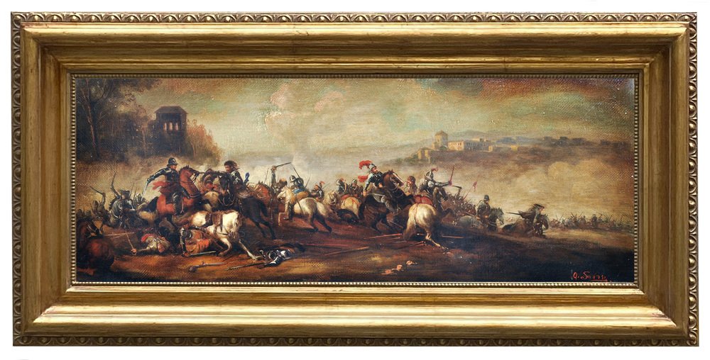 After Salvator Rosa, Cavalry Battle, 2006, Oil on Canvas