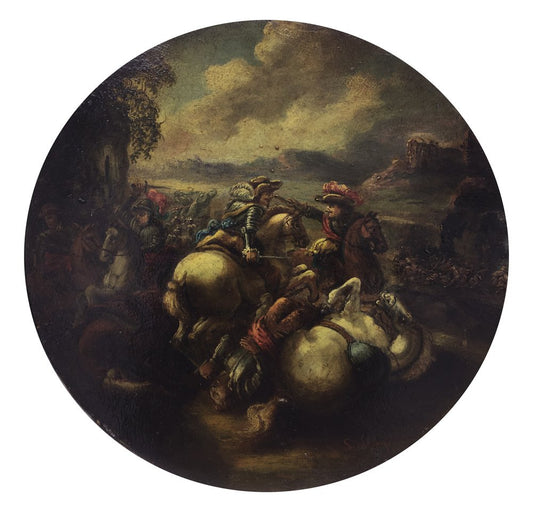 After Salvator Rosa, Cavalry Battle, 2006, Oil on Canvas