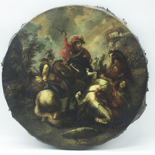 After Salvator Rosa, Cavalry Battle, 2006, Oil on Canvas