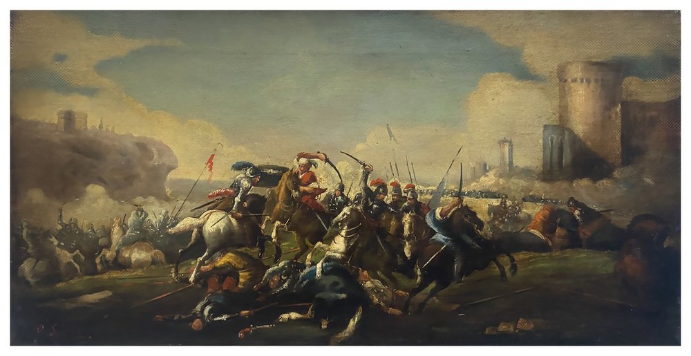 After Salvator Rosa, Cavalry Battle, 2006, Oil on Canvas