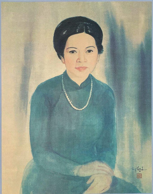 After Truong Thi Thinh, Femme Au Collier De Perles, 1970, Screenprint on Bfk Rives Paper