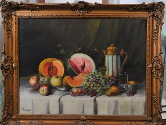 After Újházy Ferenc, Fruit Still Life, 1800s-1900s, Oil on Canvas-QOR-2028870