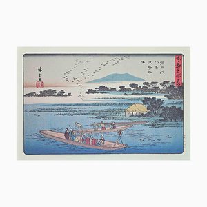 After Utagawa Hiroshige, Boatmen, Eight Scenic Spots Along Sumida River, 20th-Century-ZCI-1316585