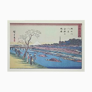 After Utagawa Hiroshige, Eight Scenic Spots Along Sumida River, Mid 20th-Century-ZCI-1337090