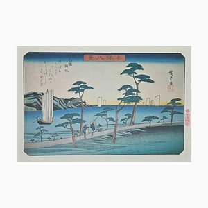 After Utagawa Hiroshige, Scenic Spots in Kanazawa: The Sea, 20th Century, Lithograph-ZCI-1759007