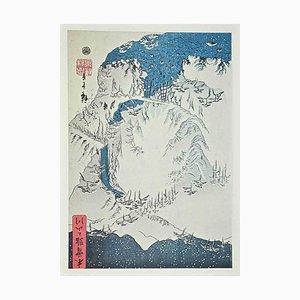 After Utagawa Hiroshige, Snow Scene along Kiso Route, 20th Century, Lithograph-ZCI-1759130