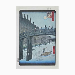 After Utagawa Hiroshige, The Bridge, 20th Century, Lithograph-ZCI-1759039