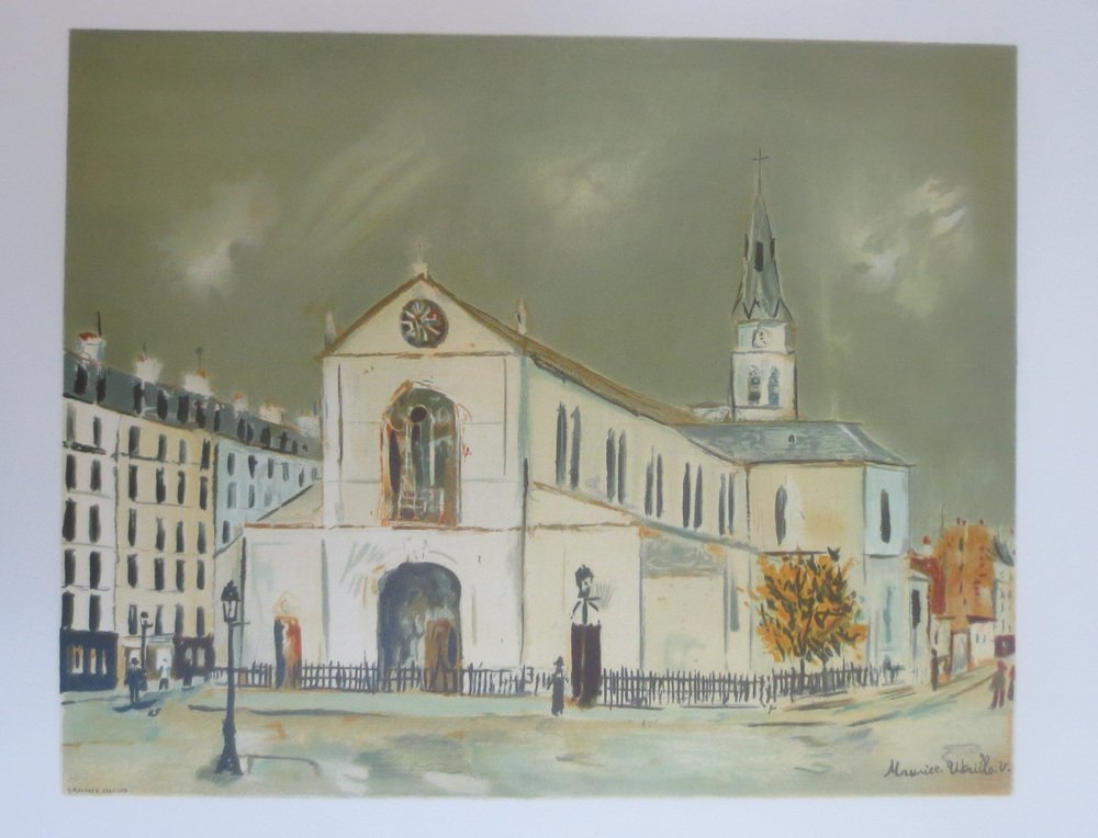 After Utrillo Maurice, The Church Lithograph