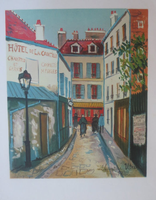 After Utrillo Maurice, The Courtyard Hotel, Lithograph