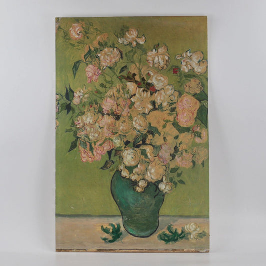 After Van Gogh, Pink Roses in a Vase, Lithograph