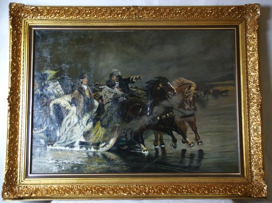 After Walkenhorst, The Crossing of the Curonian Lagoon, 1960s, Oil on Canvas-ZYI-1239155