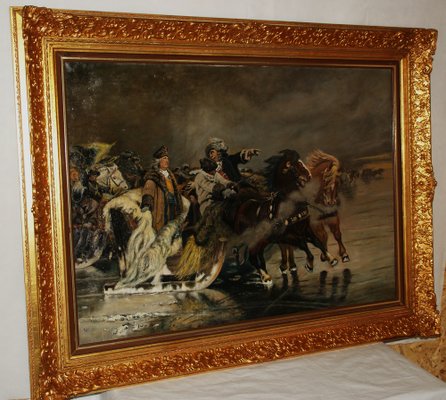 After Walkenhorst, The Crossing of the Curonian Lagoon, 1960s, Oil on Canvas-ZYI-1239155