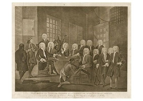 After William Hogarth, Bambridge on Trial for Murder by a Committee of the House of Commons, Etching-KHH-1204126