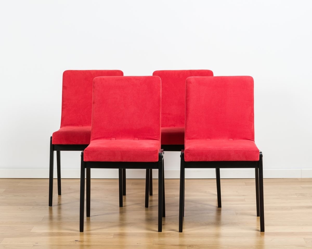 AGA Dining Chairs by Józef Chierowski, 1970s, Set of 4