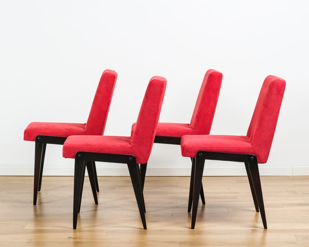 AGA Dining Chairs by Józef Chierowski, 1970s, Set of 4