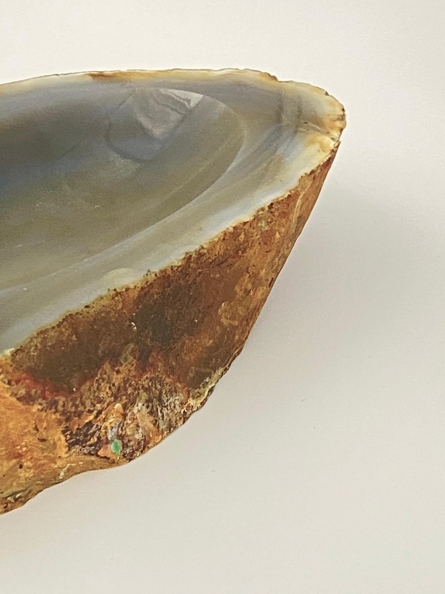 Agate Ashtray or Vide Poche in Grey Color, Italy, 1970