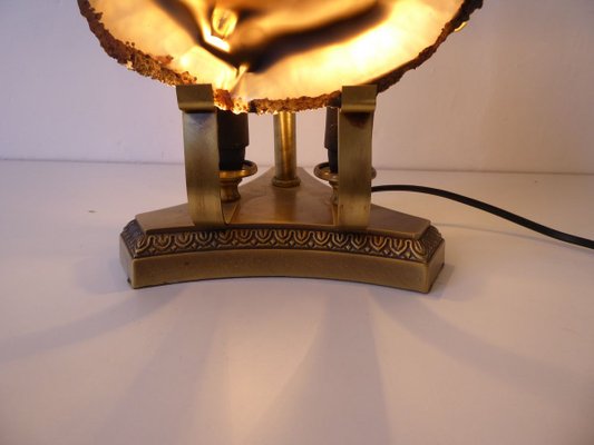 Agate Table Lamp by Willy Daro, 1980s-AWL-627345