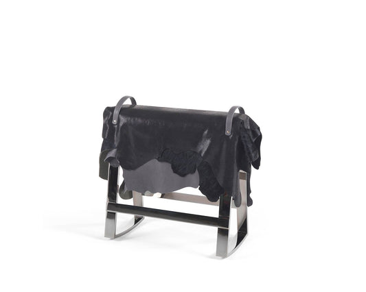 Agaxa Stool in Black Chrome Finish by Ctrlzak for JCP Universe