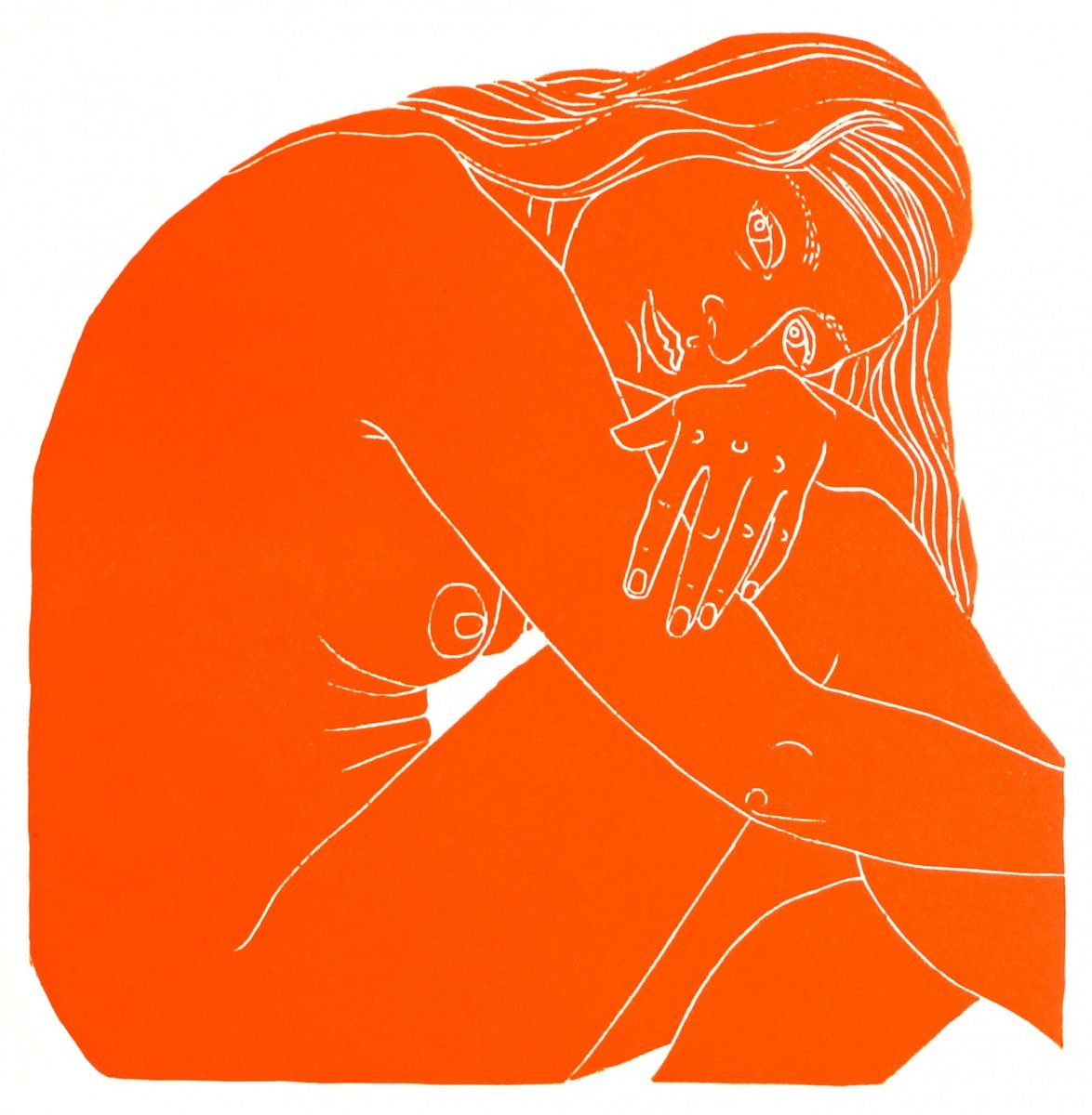 Agnieszka Borkowska, Orange, 2019, Linocut on Paper