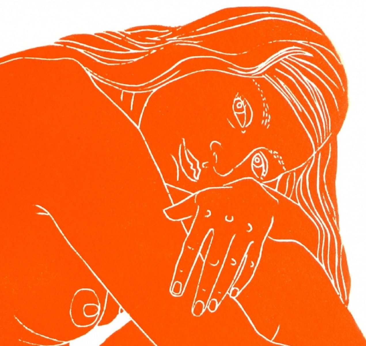 Agnieszka Borkowska, Orange, 2019, Linocut on Paper