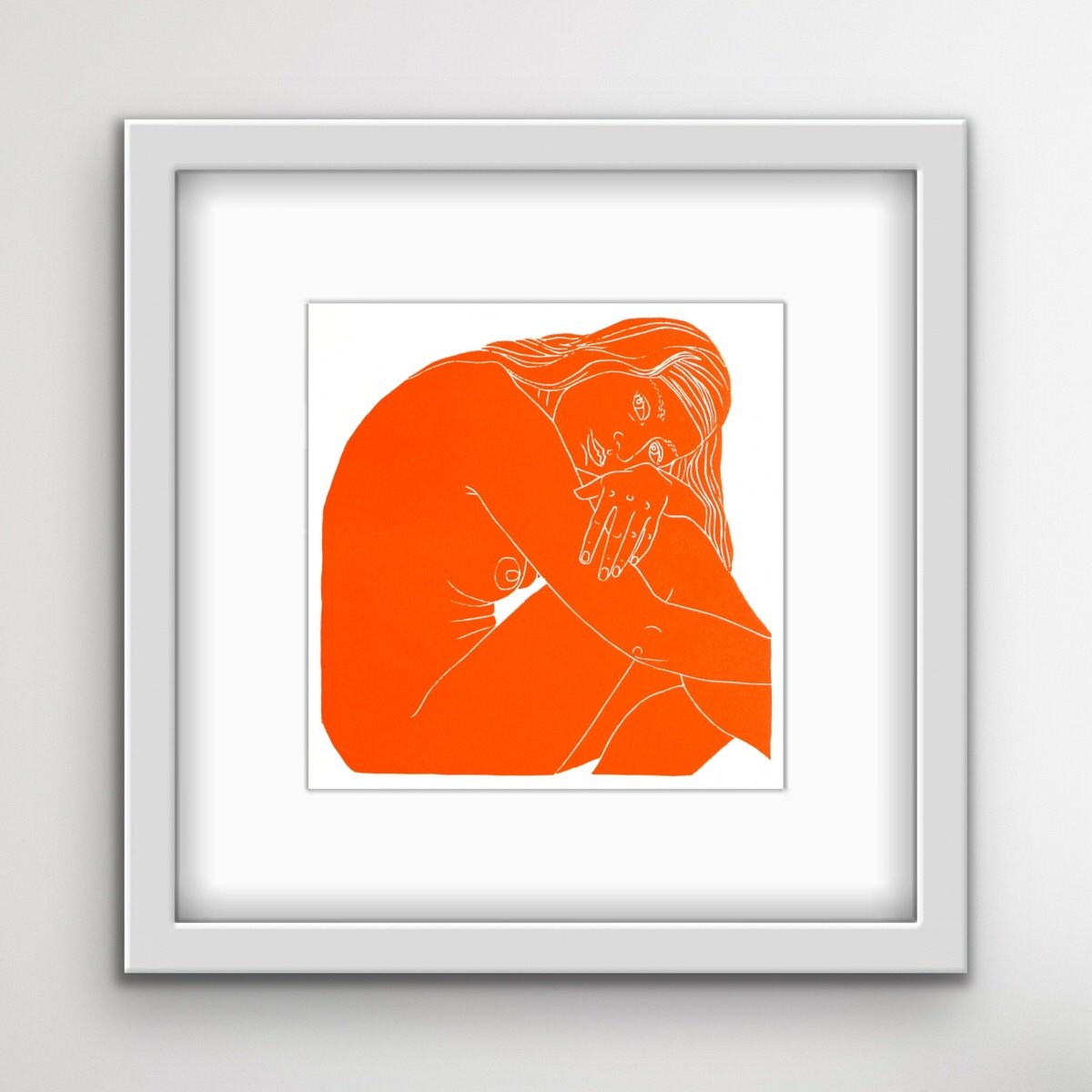 Agnieszka Borkowska, Orange, 2019, Linocut on Paper