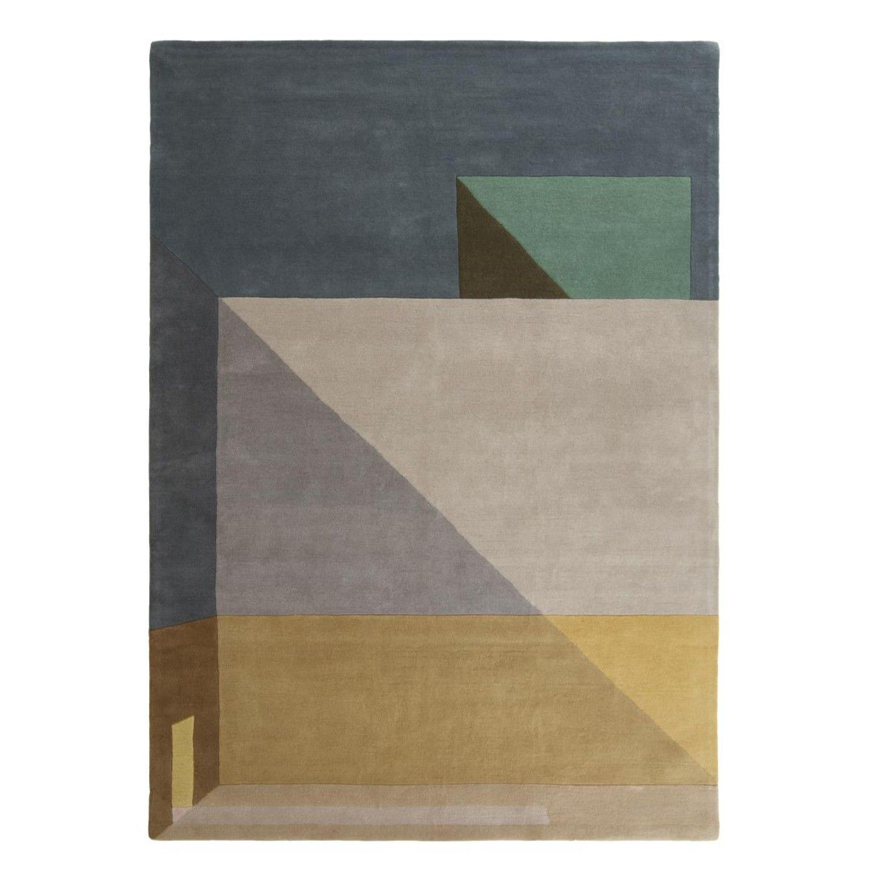 Agosto - Patterned Rectangular Wool Rug by Ligne Roset #Green