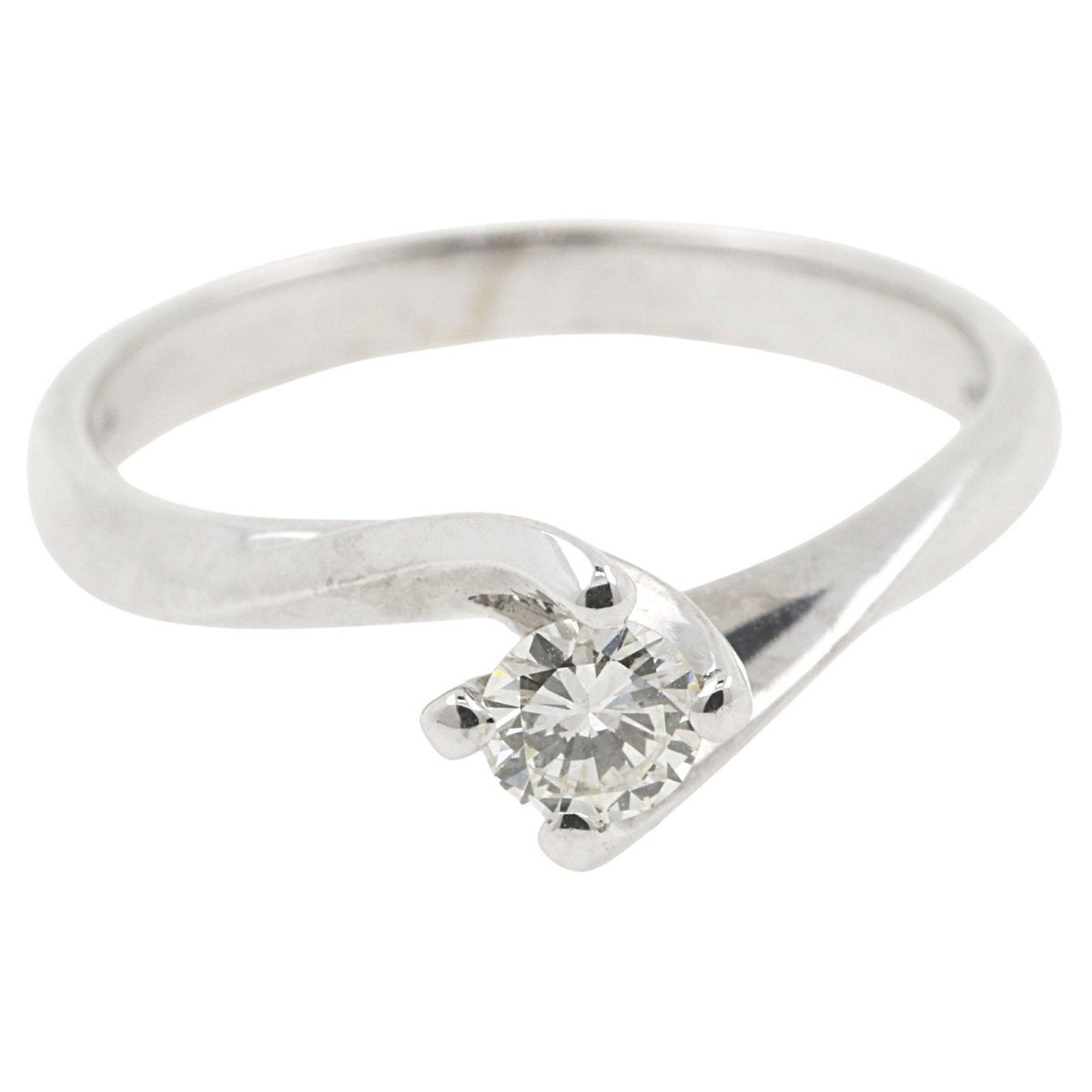 AIG 0.40 Carat Diamond Engagement Ring in 18K White Gold