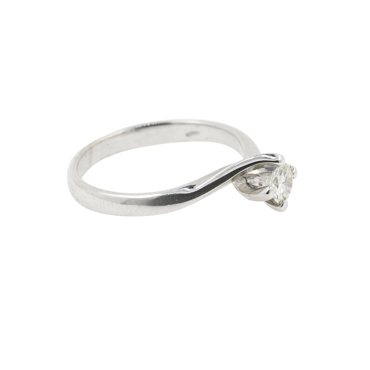 AIG 0.40 Carat Diamond Engagement Ring in 18K White Gold