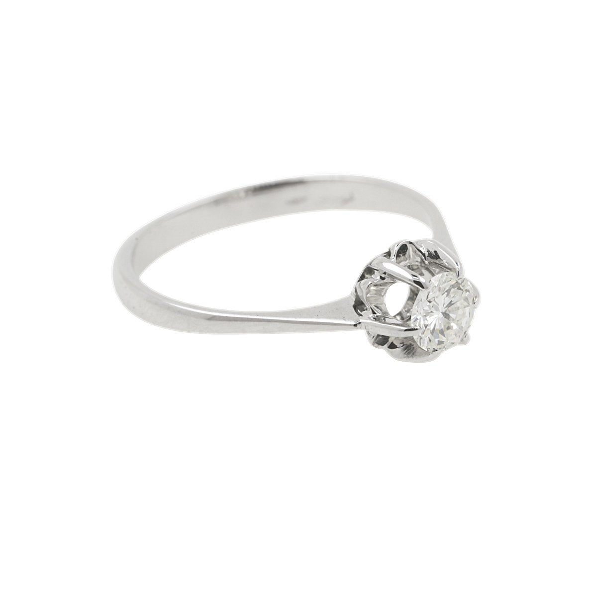 AIG 0.45 Carat Diamond Engagement Ring in 18k White Gold