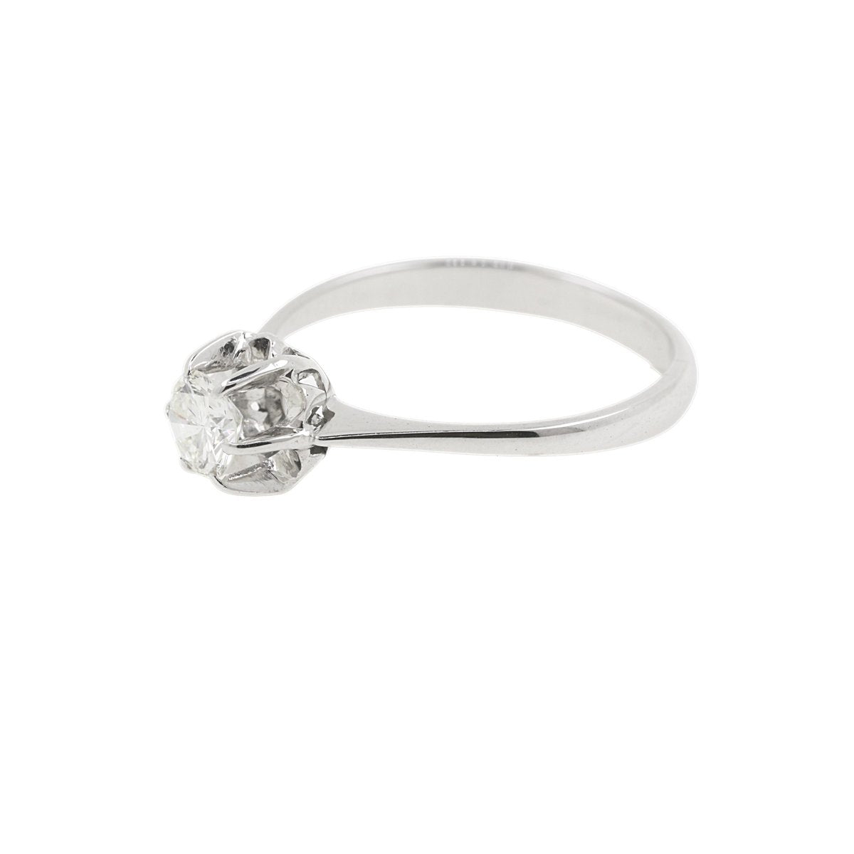 AIG 0.45 Carat Diamond Engagement Ring in 18k White Gold