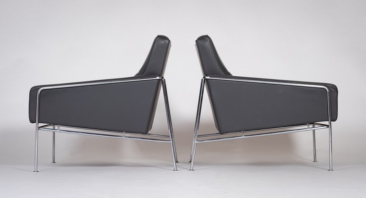 Airport Lounge Chairs by Arne Jacobsen for Fritz Hansen, 1960s, Set of 2-ZGQ-1378507