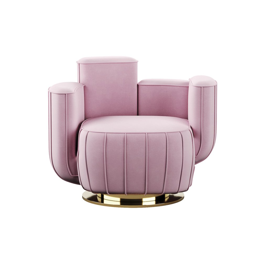 Ajui Armchair in Pink by HOMMÉS Studio