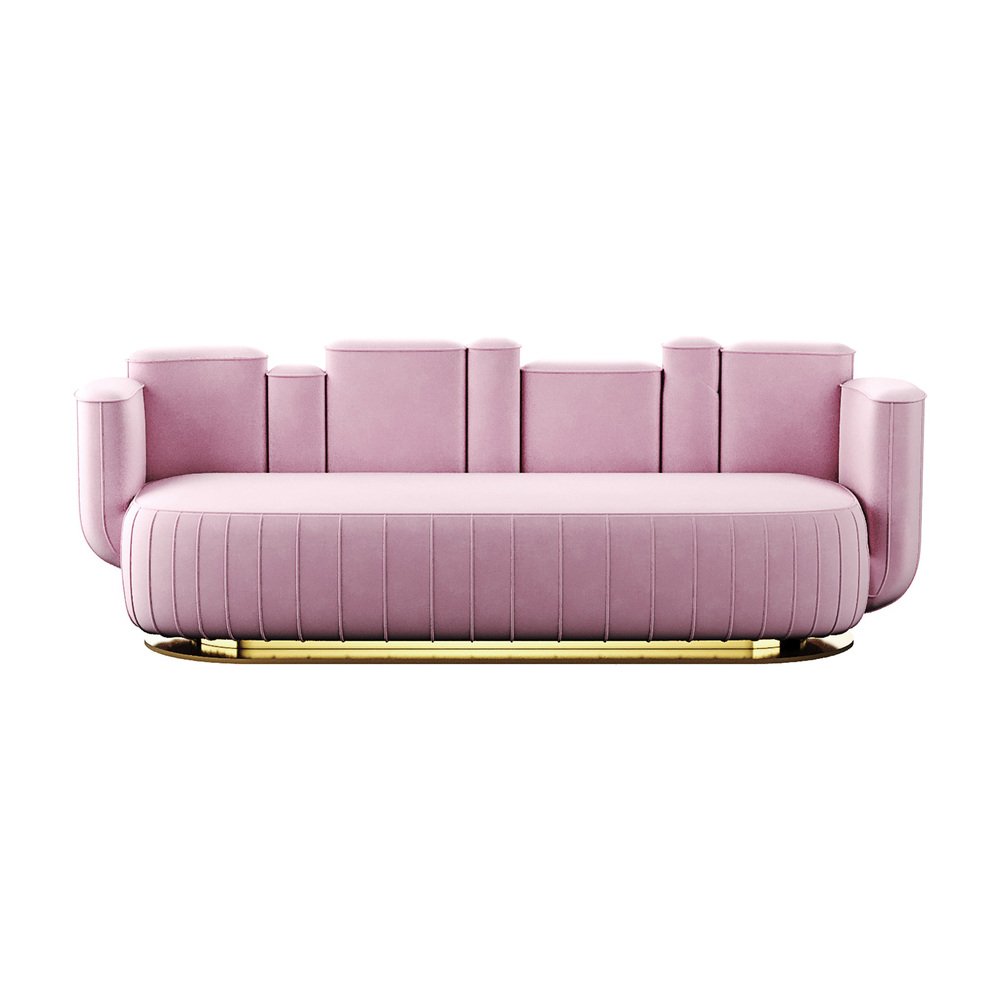 Ajui Sofa in Pink by HOMMÉS Studio