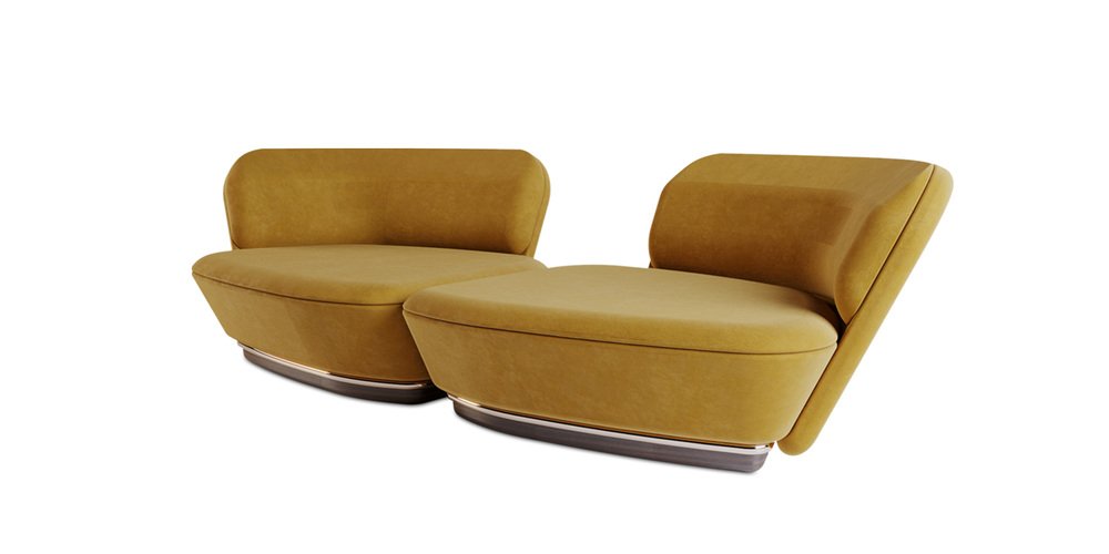 Al-Hijr Modular LT01 Sofa by Alma De Luce, Set of 2