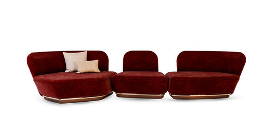 Al-Hijr Modular LT02 Sofa by Alma De Luce, Set of 3