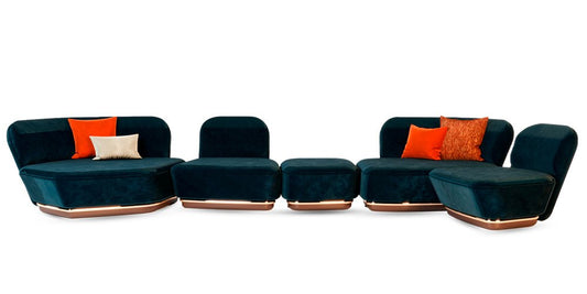 Al-Hijr Modular LT03 Sofa by Alma De Luce, Set of 5