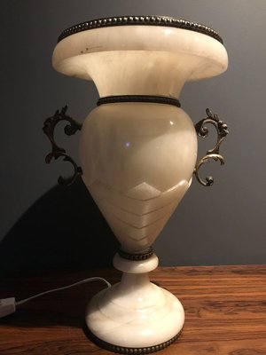 Alabaster and Brass Table Lamp-XQY-858468