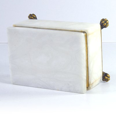 Alabaster Box with Lions Paw Feet, Italy, 1960s-GIW-1701955