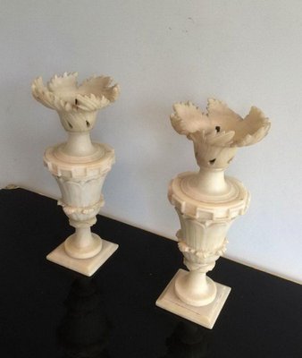 Alabaster Decorations, 1900s, Set of 2-BA-658328